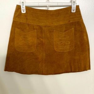Free People Suede Mini-skirt